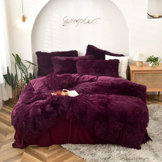 Luxurious Tie-Dyed Plush Flannel Bedding Set - MANDOTOS