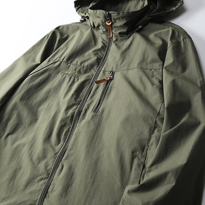 Windbreaker Men Tactical Jacket Waterproof Outdoor Hooded Coat Sports Military European Size S-5XL Field Climbing Thin Outwear - MANDOTOS