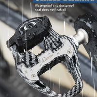 Road Bike Clipless Pedals Carbon Clip-On Pedals With Sealed Bearings Works With KEO And Shimano SPD System Locking Pedals