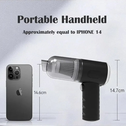 9000Pa Wireless Car Vacuum Cleaner USB Charging 1200mAh Portable Cleaning Appliance Mini Wet and Dry Vacuum Cleaner Household - MANDOTOS