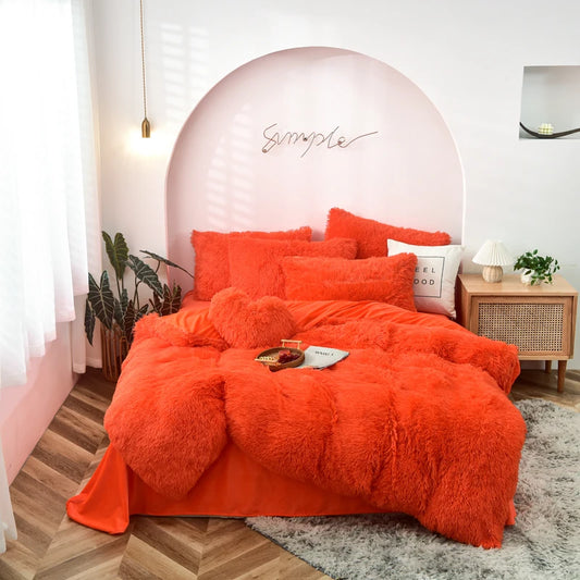 Luxurious Tie-Dyed Plush Flannel Bedding Set - MANDOTOS