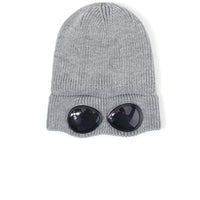 Brimless Hat With Goggles For Men And Women In Winter Hat Neutral Solid Color Skull Knitted Hat In Winter - MANDOTOS