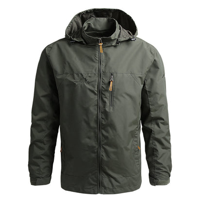Windbreaker Men Tactical Jacket Waterproof Outdoor Hooded Coat Sports Military European Size S-5XL Field Climbing Thin Outwear - MANDOTOS