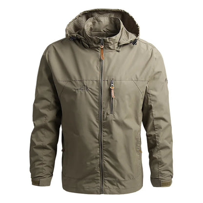 Windbreaker Men Tactical Jacket Waterproof Outdoor Hooded Coat Sports Military European Size S-5XL Field Climbing Thin Outwear - MANDOTOS