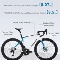 SAVA HAWKEYE Carbon Road Bike with SHIMAN0 105 7120 Kit T800 Carbon Road Bike Race Bike Aluminum Wheels