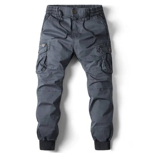 Cargo Pants Men Jogging Casual Pants Cotton Full Length Tactical Military Pants Trousers - MANDOTOS