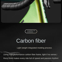 2025 New Ultra-Light Carbon Fiber Road Bike Fast Racing Bicycle with Hydraulic Disc Brakes 16/24-Speed Gear Shift Drop Handlebar