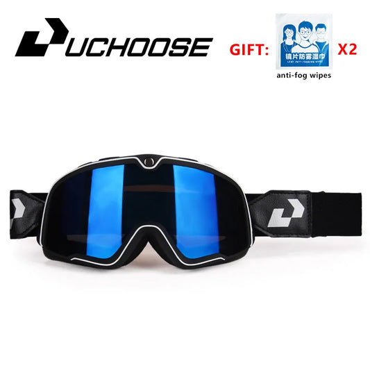 Retro Bicycles Goggles Ski Glasses Sunglasses ATV Goggles Non-slip Belt AntiUV Cafe Racer Chopper Cycling Racing Free shipping