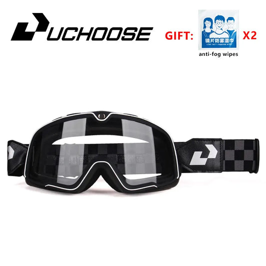 Retro Bicycles Goggles Ski Glasses Sunglasses ATV Goggles Non-slip Belt AntiUV Cafe Racer Chopper Cycling Racing Free shipping