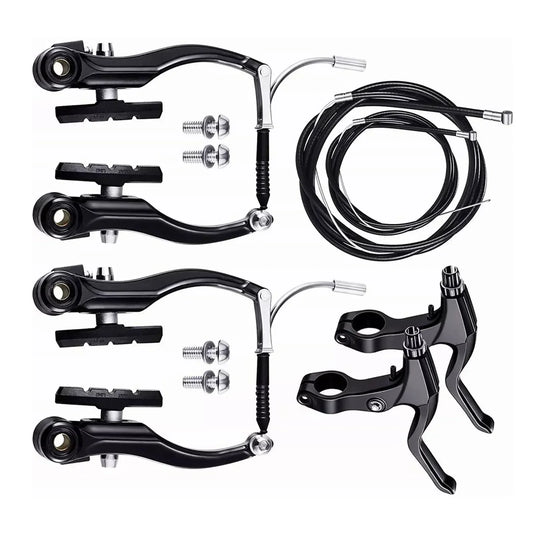 Bike Front Rear V Brakes Front Rear Caliper Set Brake Cycling Kit for MTB BMX Folding Road Mountain Bicycle Bikes Brake Set