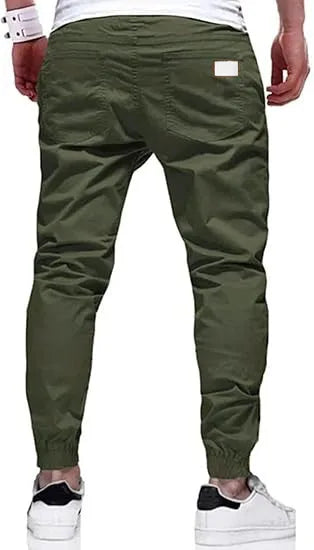 2025New Men's Casual Sports Pants Sweatpants Male Jogger Cargo Harem Pencil Pants Trousers Multi-pocket Sweatwear - MANDOTOS