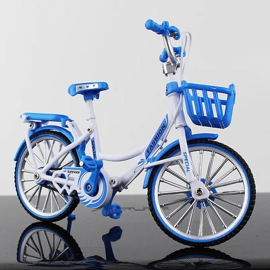 Creative Alloy Bicycle Model Ornament Mini Metal Bike Toy Collectible