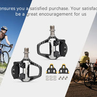Road Bike Clipless Pedals Carbon Clip-On Pedals With Sealed Bearings Works With KEO And Shimano SPD System Locking Pedals