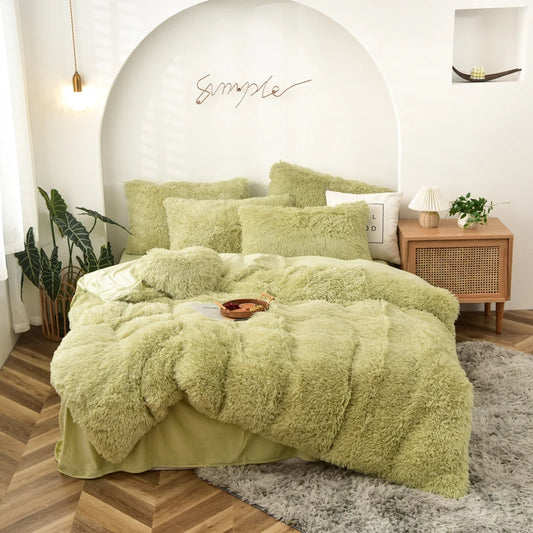 Luxurious Tie-Dyed Plush Flannel Bedding Set - MANDOTOS