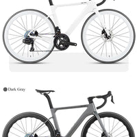 TWITTER 700X25C Carbon Road Bicycle Wireless Men's Hydraulic Disc Racing Bike With WheelTop EDS TX 24S Shifter 50mm Carbon Wheel