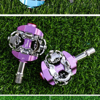 RYET MTB Bicycle Pedals SPD Clipless Mountain Bike Pedals Mountain Bicycle Dual Platform Footboard MTB Clipless Pedal Bike Parts