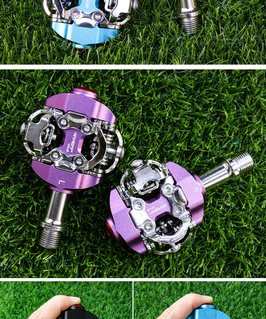 RYET MTB Bicycle Pedals SPD Clipless Mountain Bike Pedals Mountain Bicycle Dual Platform Footboard MTB Clipless Pedal Bike Parts