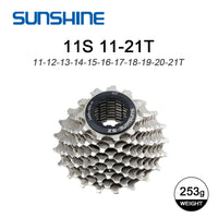 Sunshine Racing Bike Freewheel 10 11 Speed Velocidade 11-21T Bicycle Cassette Sprocket Road Bikes Ratchet