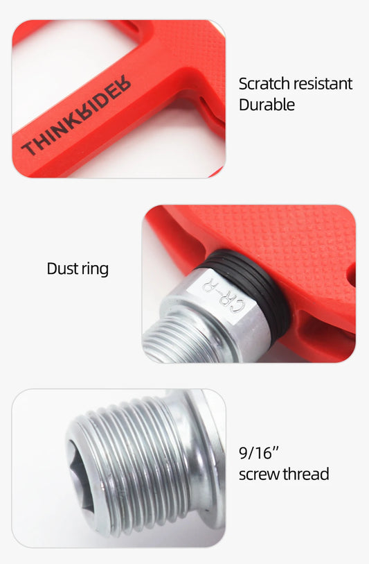 ThinkRider Flat Bike Pedals MTB Road 3 Sealed Bearings Bicycle Pedals Mountain Pedals Wide Platform Bicicleta Accessories