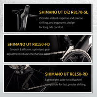 SAVA AEROX SLR8 Full Carbon Fiber Racing Grade Road Bike E-Shift Road Bike with SHIMAN0 ULTEGRA 8170 Di2 Kit UCI+CE Approved