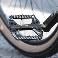 WEST BIKING MTB Integrated Pedals 3 Bearing Ultralight Flat Pedals Aluminum Alloy Nylon Carbon Fiber Coating Specialized Pedals