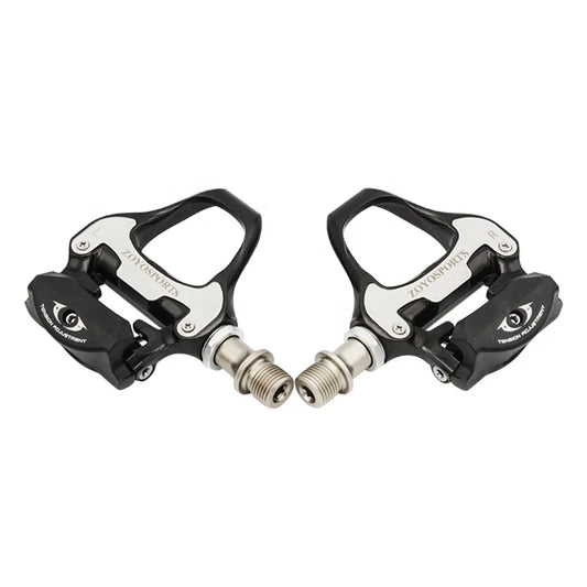 ZOYOSPORTS Road Bike Pedals Lightweight Clipless Bicycle Pedals with Cleats Set Compatible with SPD-SL System