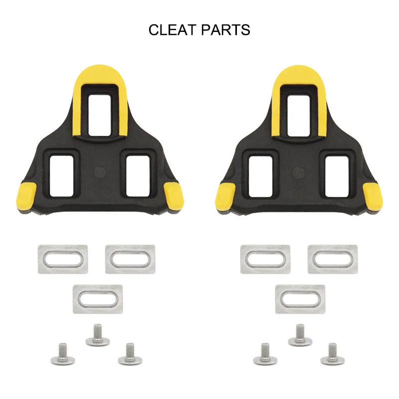 ZOYOSPORTS Road Bike Pedals Lightweight Clipless Bicycle Pedals with Cleats Set Compatible with SPD-SL System
