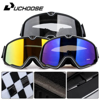 Retro Bicycles Goggles Ski Glasses Sunglasses ATV Goggles Non-slip Belt AntiUV Cafe Racer Chopper Cycling Racing Free shipping