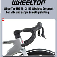 TWITTER 700X25C Carbon Road Bicycle Wireless Men's Hydraulic Disc Racing Bike With WheelTop EDS TX 24S Shifter 50mm Carbon Wheel
