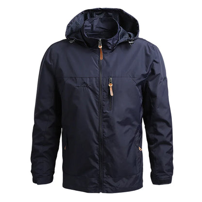 Windbreaker Men Tactical Jacket Waterproof Outdoor Hooded Coat Sports Military European Size S-5XL Field Climbing Thin Outwear - MANDOTOS