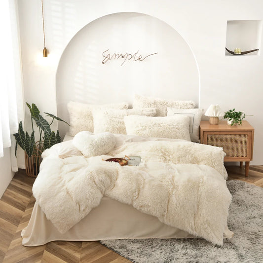 Luxurious Tie-Dyed Plush Flannel Bedding Set - MANDOTOS