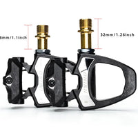 ONIRII PD-06 Road Bike Carbon Lock Pedals Bicycle SPD Self-Locking Steel/Titanium 6 Degree Pedal with Locking Plate for Road NEW