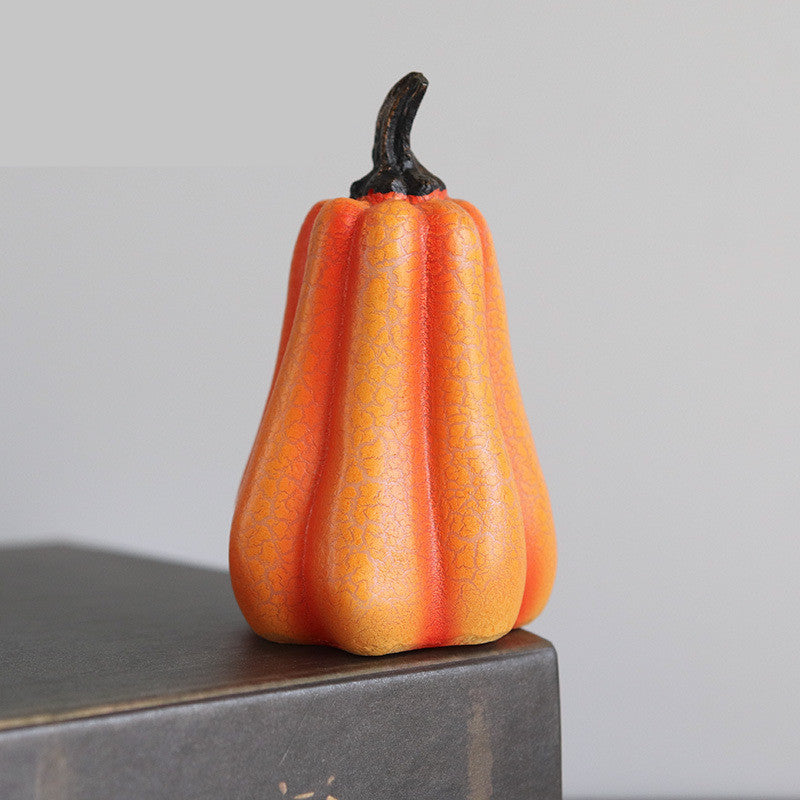 New Halloween Pumpkin Lantern Simulation Pumpkin LED Candle Lamp Resin Luminous Pumpkin - MANDOTOS