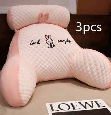 Sofa Fluffy Cushion Luncheon Pillow Triangle Reading Cushion Bedside Soft Large Backrest Lumbar Cushion Office Chair Cushion - MANDOTOS