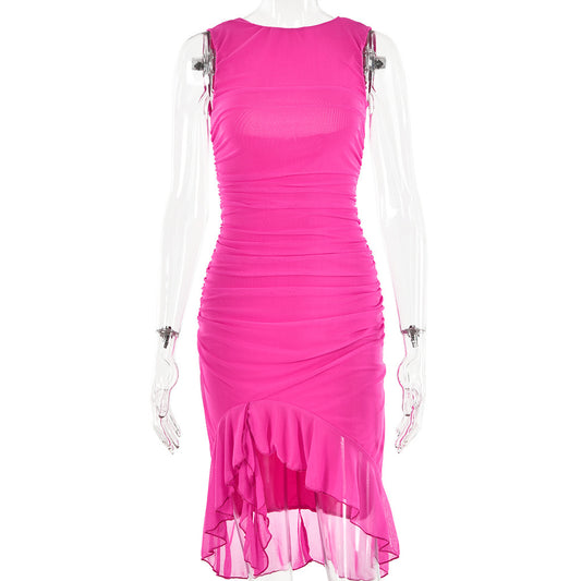 Summer Slim Skinny Sleeveless Dress For Women Fashion Party Club Dresses - MANDOTOS