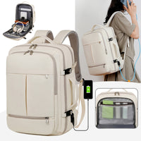 Large Capacity Backpack For Women Men Multiple Pockets And Zippers Versatile Computer Bags Business Travel Backpack - MANDOTOS