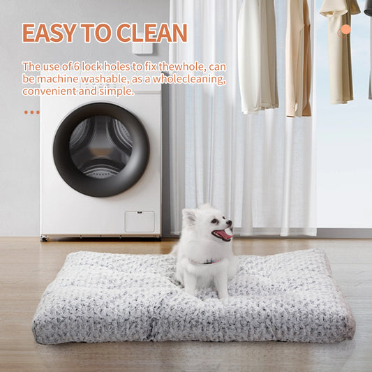 Dog Beds Thickened Rose Velvet Pet Kennel Bed Mat More Cotton Soft Fluffy Washable Dog Bed - MANDOTOS