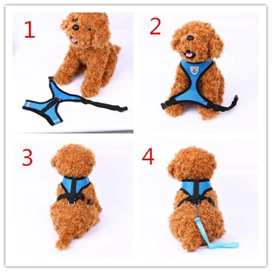Adjustable Reflective Pet Harness with Leash - MANDOTOS