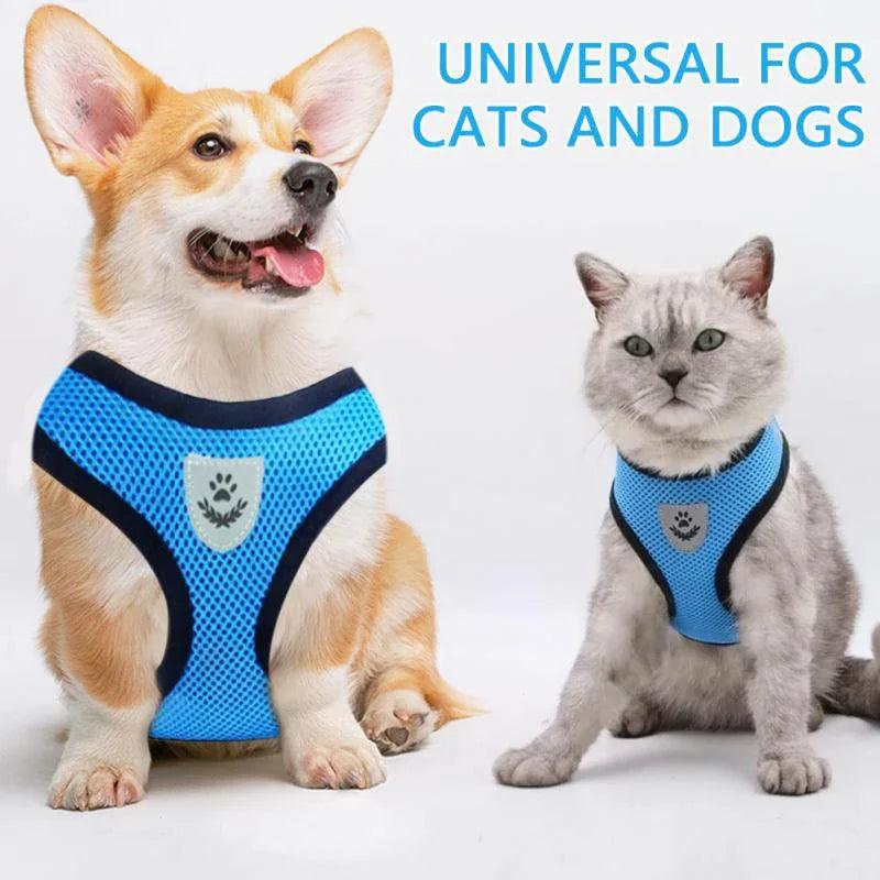 Adjustable Reflective Pet Harness with Leash - MANDOTOS