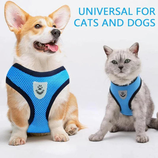 Adjustable Reflective Pet Harness with Leash - MANDOTOS