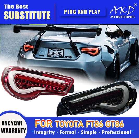AKD Tail Lamp for Toyota 86 GT86 LED Tail Light 2013 - 2019 Subaru BRZ FT86 Rear Fog Brake Turn Signal Automotive Accessories - MANDOTOS