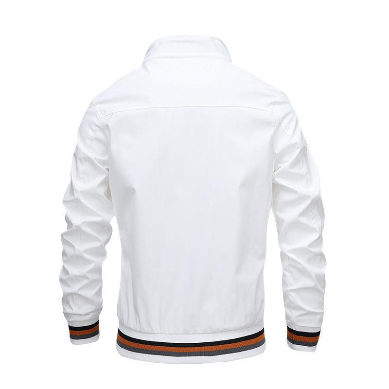 Autumn and Winter Men's Stand Collar Casual Zipper Jacket Outdoor Sports Coat Windbreaker Jacket for Men Waterproof Bomber - MANDOTOS