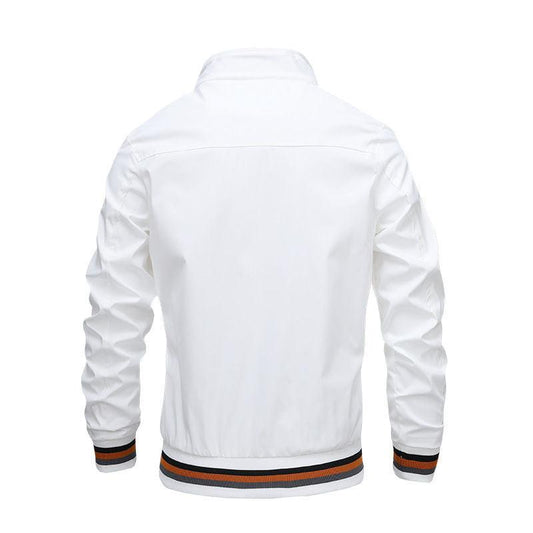 Autumn and Winter Men's Stand Collar Casual Zipper Jacket Outdoor Sports Coat Windbreaker Jacket for Men Waterproof Bomber - MANDOTOS
