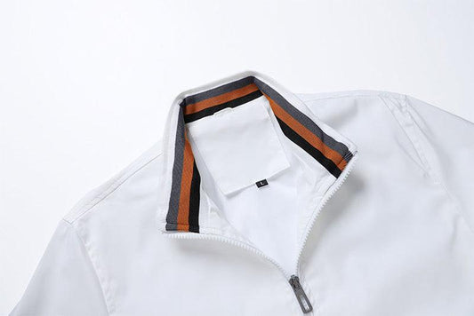 Autumn and Winter Men's Stand Collar Casual Zipper Jacket Outdoor Sports Coat Windbreaker Jacket for Men Waterproof Bomber - MANDOTOS