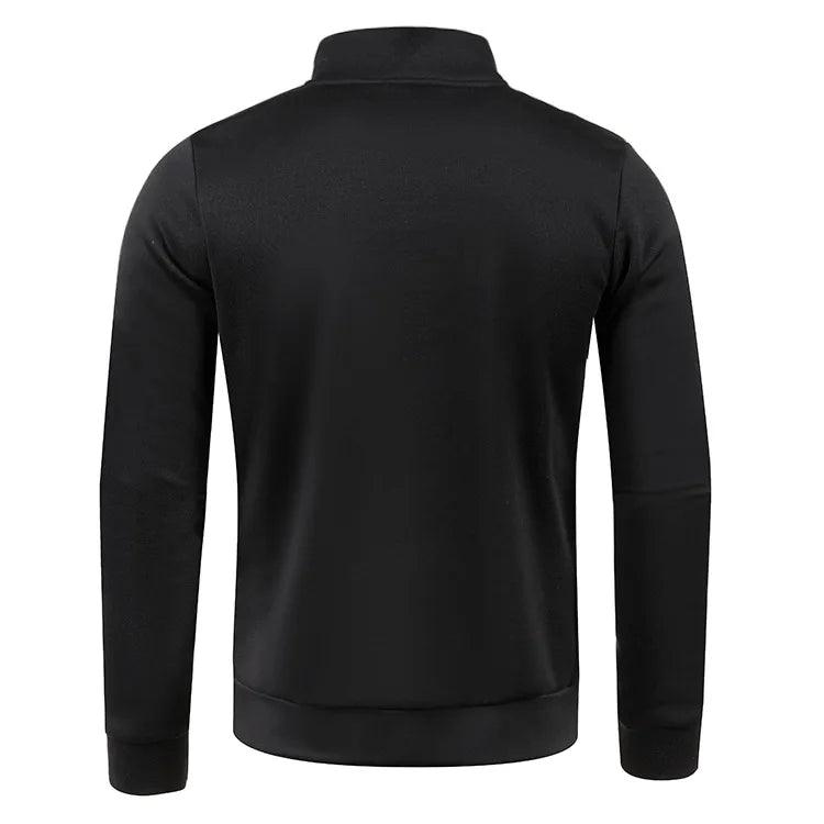 Autumn Men's Half Zipper Sweatshirts Long Sleeve Solid Color Pullover Turtleneck Streetwear Winter Warm Jacket Sport Coats - MANDOTOS