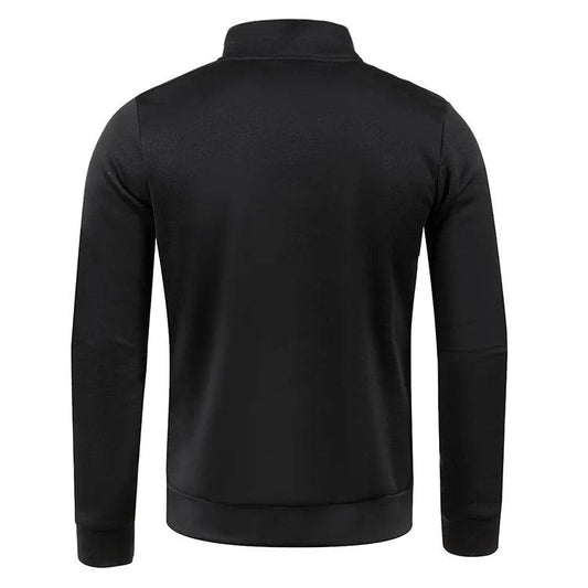 Autumn Men's Half Zipper Sweatshirts Long Sleeve Solid Color Pullover Turtleneck Streetwear Winter Warm Jacket Sport Coats - MANDOTOS