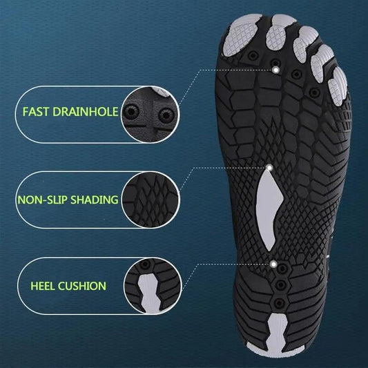 Breathable Double Buckle Unisex Water Shoes - Aqua Shoes Slip-On - MANDOTOS