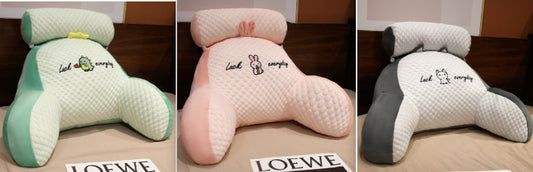 Sofa Fluffy Cushion Luncheon Pillow Triangle Reading Cushion Bedside Soft Large Backrest Lumbar Cushion Office Chair Cushion - MANDOTOS