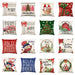 Christmas Decorations Pillow Covers Sofa Square Throw Pillow Cases Stamping Snowflake Waist Cushion Cover Home Bed Decor - MANDOTOS