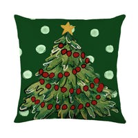 Christmas Decorations Pillow Covers Sofa Square Throw Pillow Cases Stamping Snowflake Waist Cushion Cover Home Bed Decor - MANDOTOS
